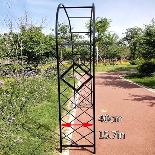 Arche de jardin en acier noir de 2,7 m pour sublimer vos allées de roses - 4