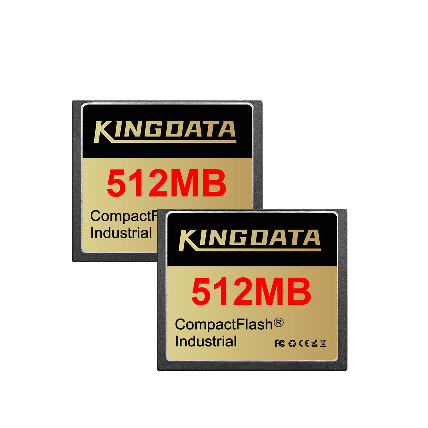 Compact Flash Industrial Tarjeta 512MB 2piezas de Memoria FAT16 Tipo I para Equipos Industriales y Cámaras Digitales Vintage