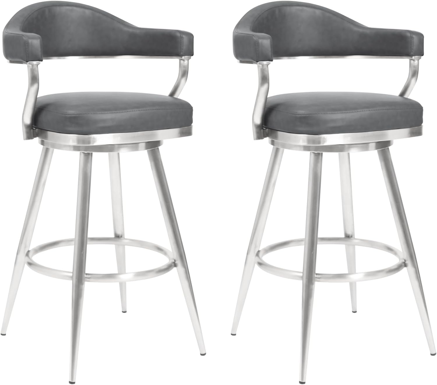 Armen Living Justin Modern Farmhouse 26" Seat Height Swivel