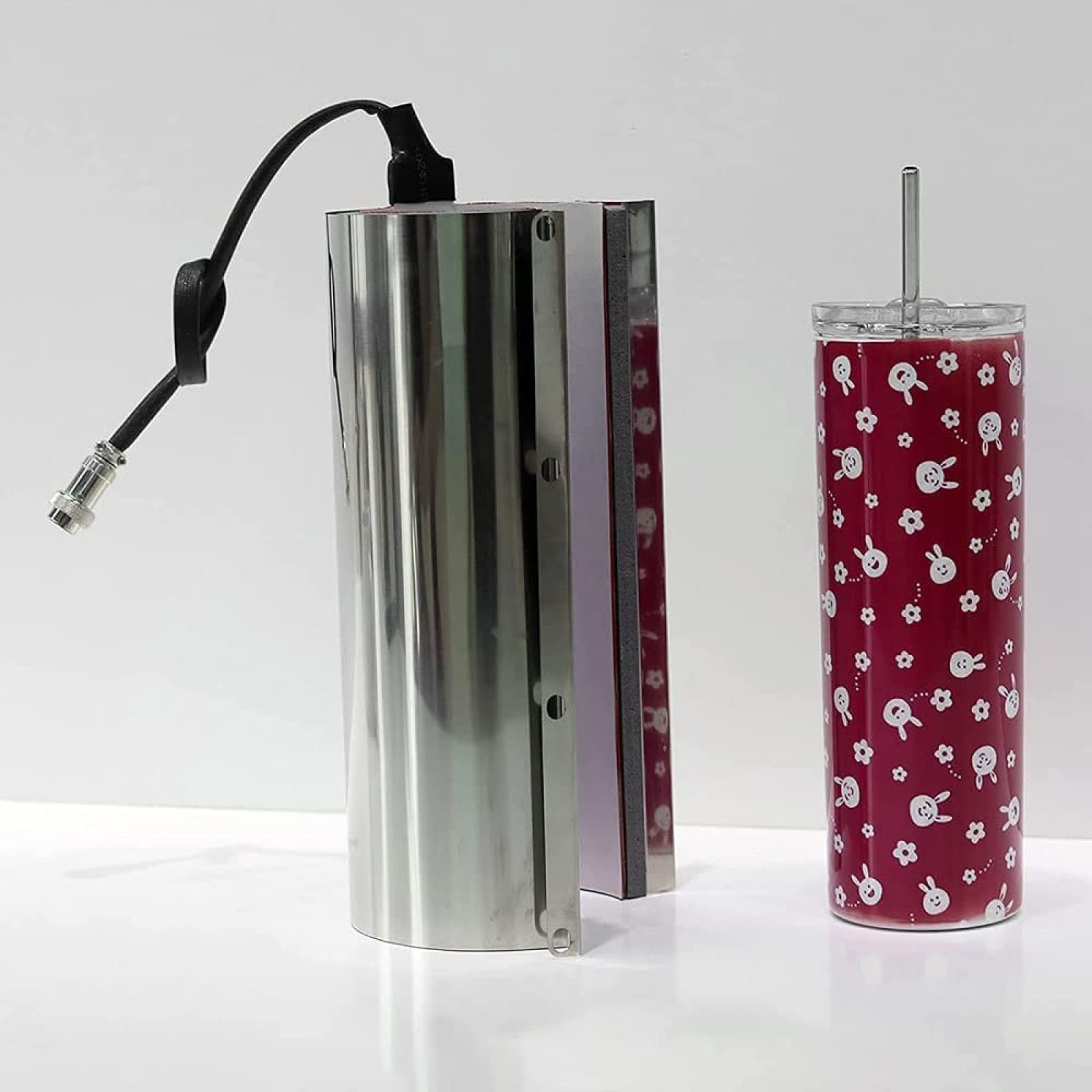 XUMINGLSJ Attachment Heating Transfer Sublimation Mug Cup，Tumbler Heat Press Machine, Sublimation DIY Mug Cup Heat Press Transfer Machines for Skinny Tumblers(Female Plug),8.66in-20oz