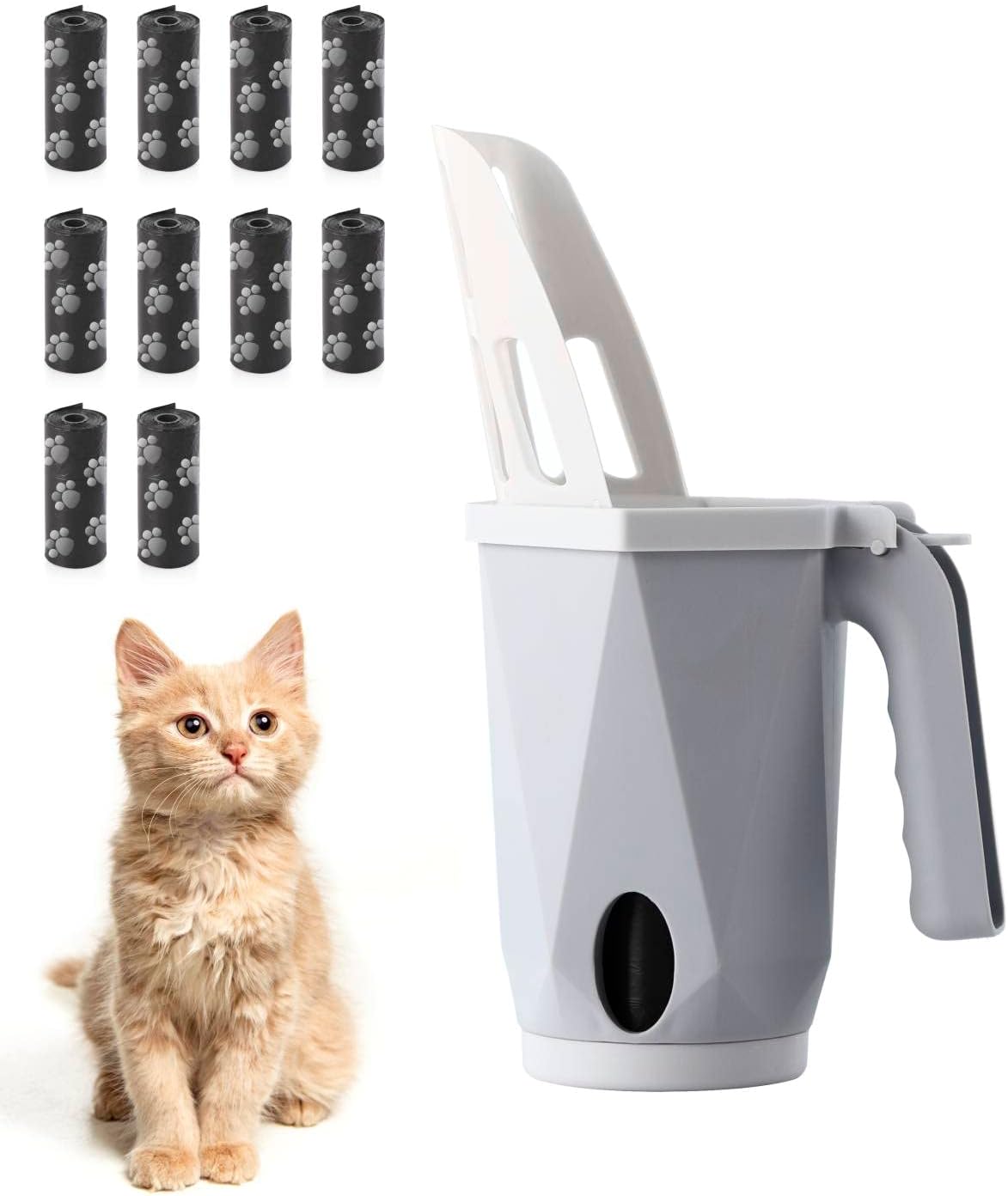 Hooyeatlin 3in1 Cat Litter Scoop with Holdor Small