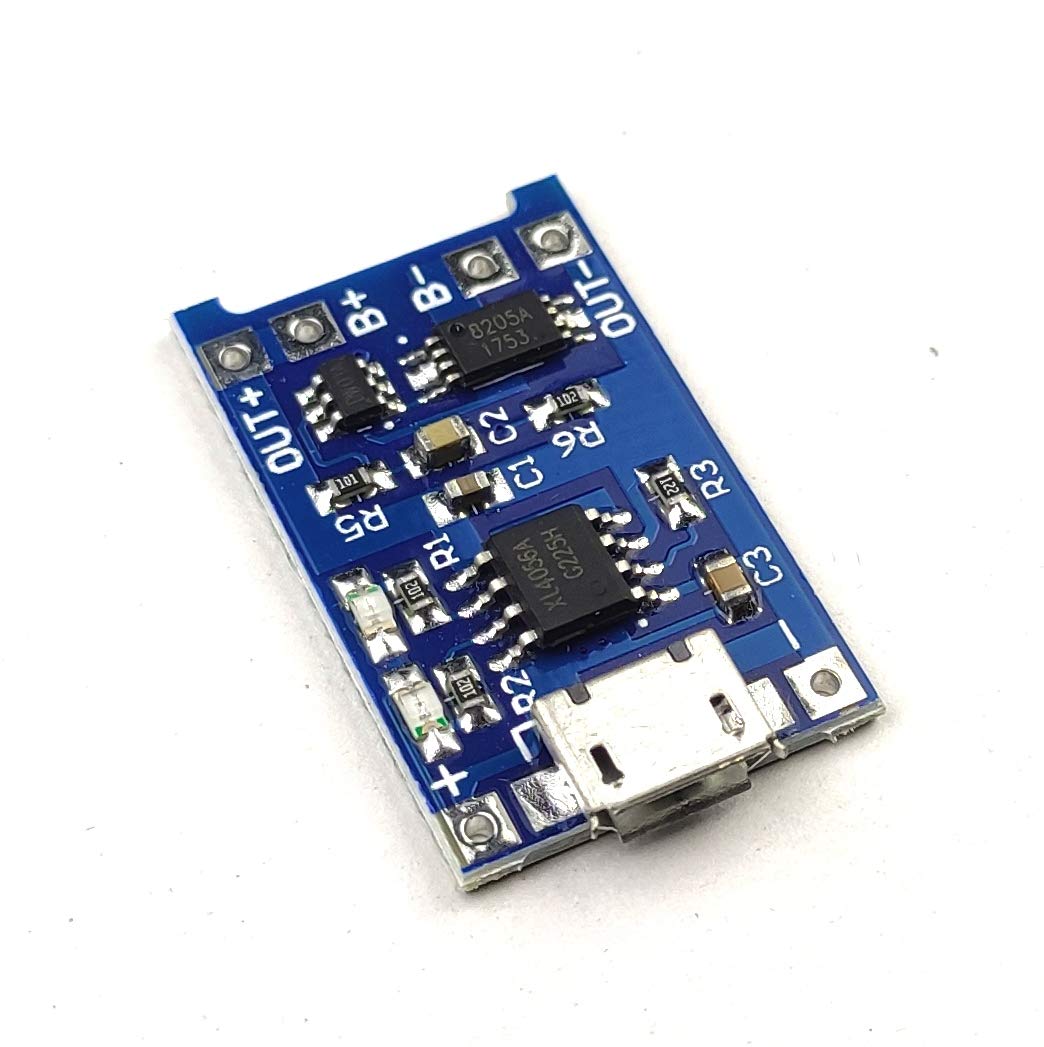 AVS COMPONENTS r Module TP 4056 Micro USB Lithium Battery Charging Converter with Overcharge Discharge Over-Current Protection Charging Board (5V,18650)-image-22