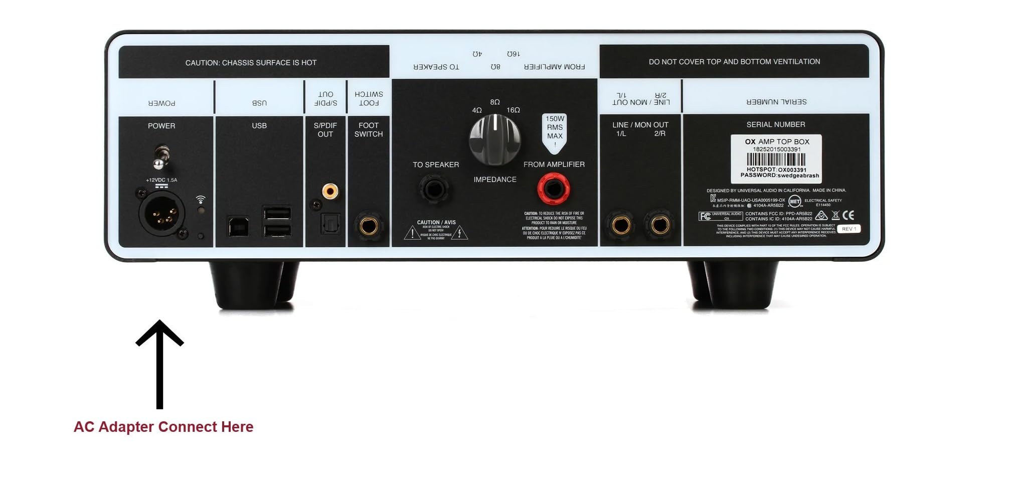 Amazon.com: AC Adapter Compatible with Universal Audio OX