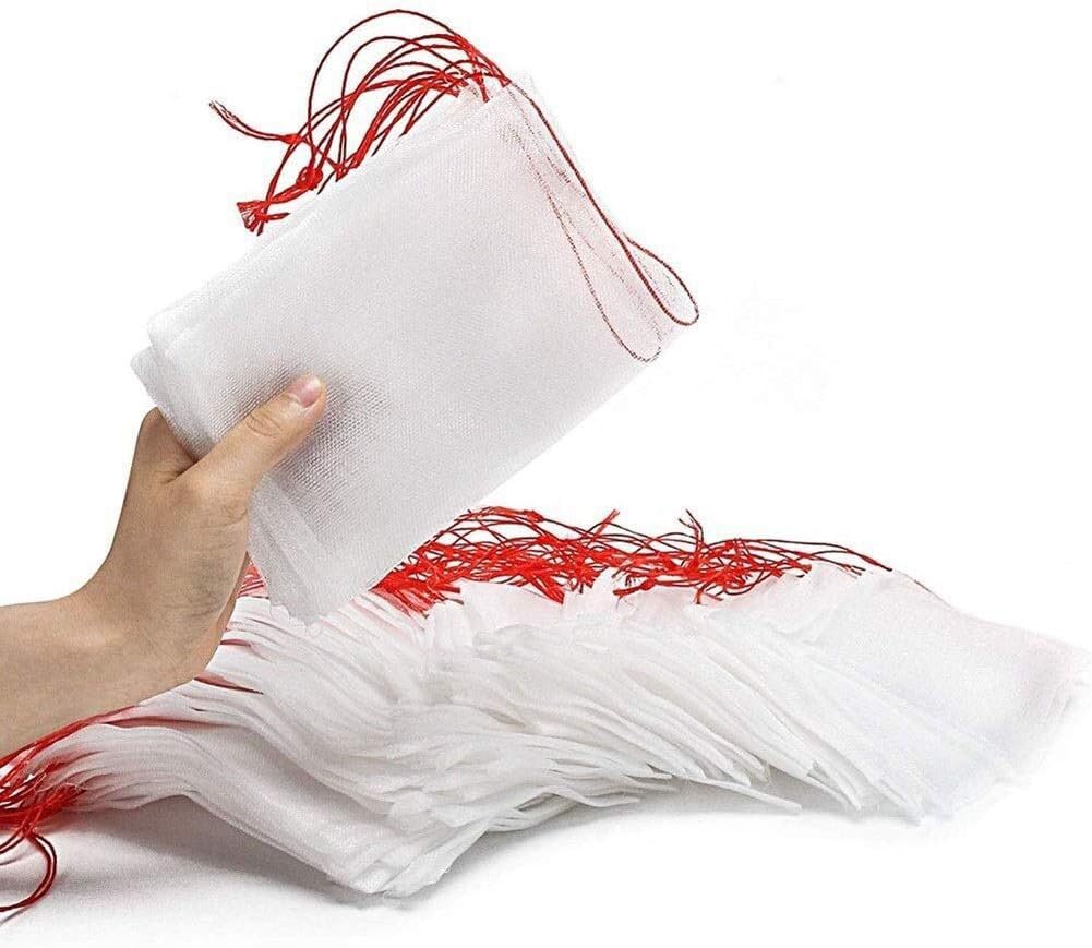 Bolsas de Malla Protectoras for Plantas, 50 Unidades, for Frutas y Verduras, Barrera contra plagas for árboles frutales y huertos (15 x 10 cm)(25x15cm)