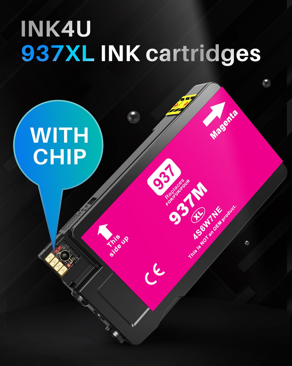 937XL Cartucce con chip compatibili con HP 937 Cartuccia 937e 937XL per HP OfficeJet 9720 9730 9110b 9130b 9120b 9117b Cartucce(con chip)