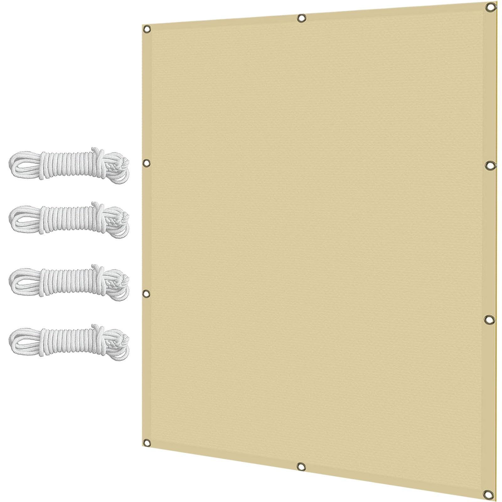 Toile ombrage exterieur crème 350 x 420 pour vos repas sur le balcon