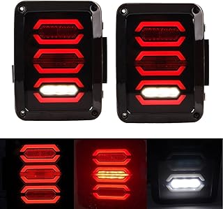 SKTYANTS LED Tail Lights Brake Reverse Lamps Turn Signal DRL Daytime Running Light USA version for 2007-2015 Jeep Wrangler JK (2 pcs) jeep wrangler tail lights