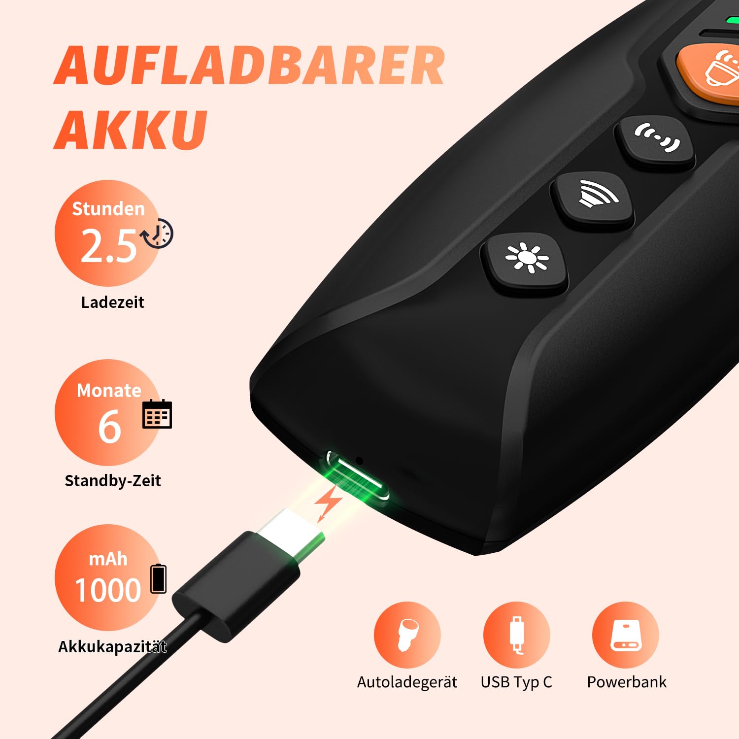 Appareil anti-aboiement à ultrasons rechargeable avec 4 fréquences réglables et lampe de poche LED pour chiens de petite et grande taille