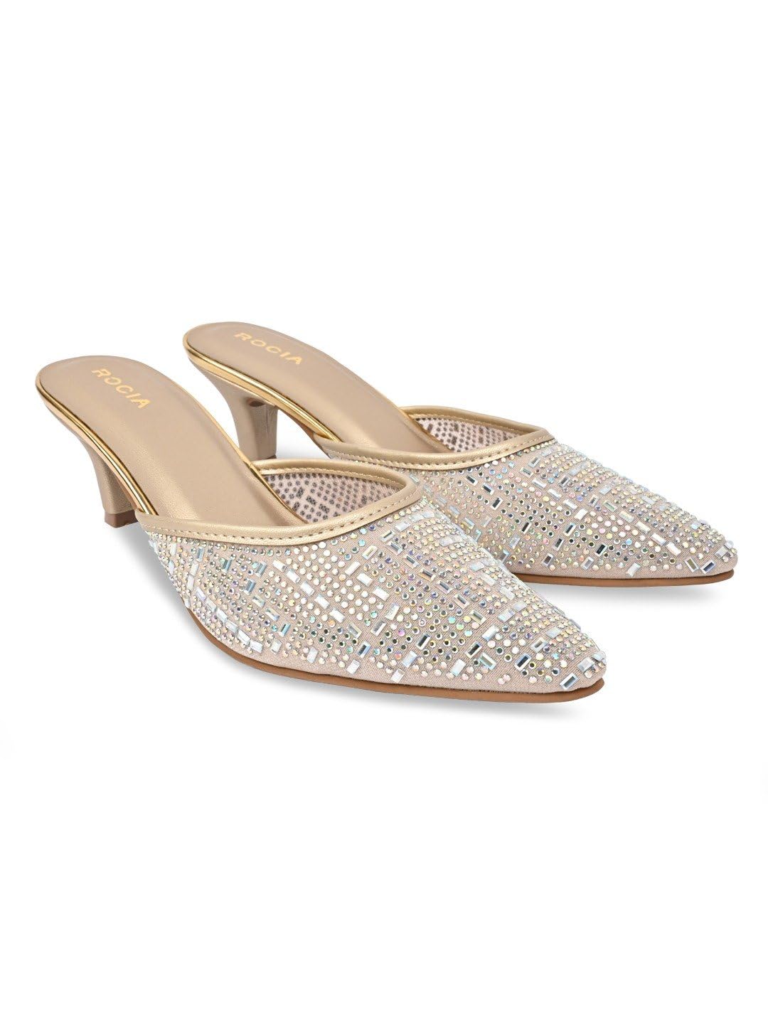 by Regal Women Diamond Embellished Stilettos Mules-image-35