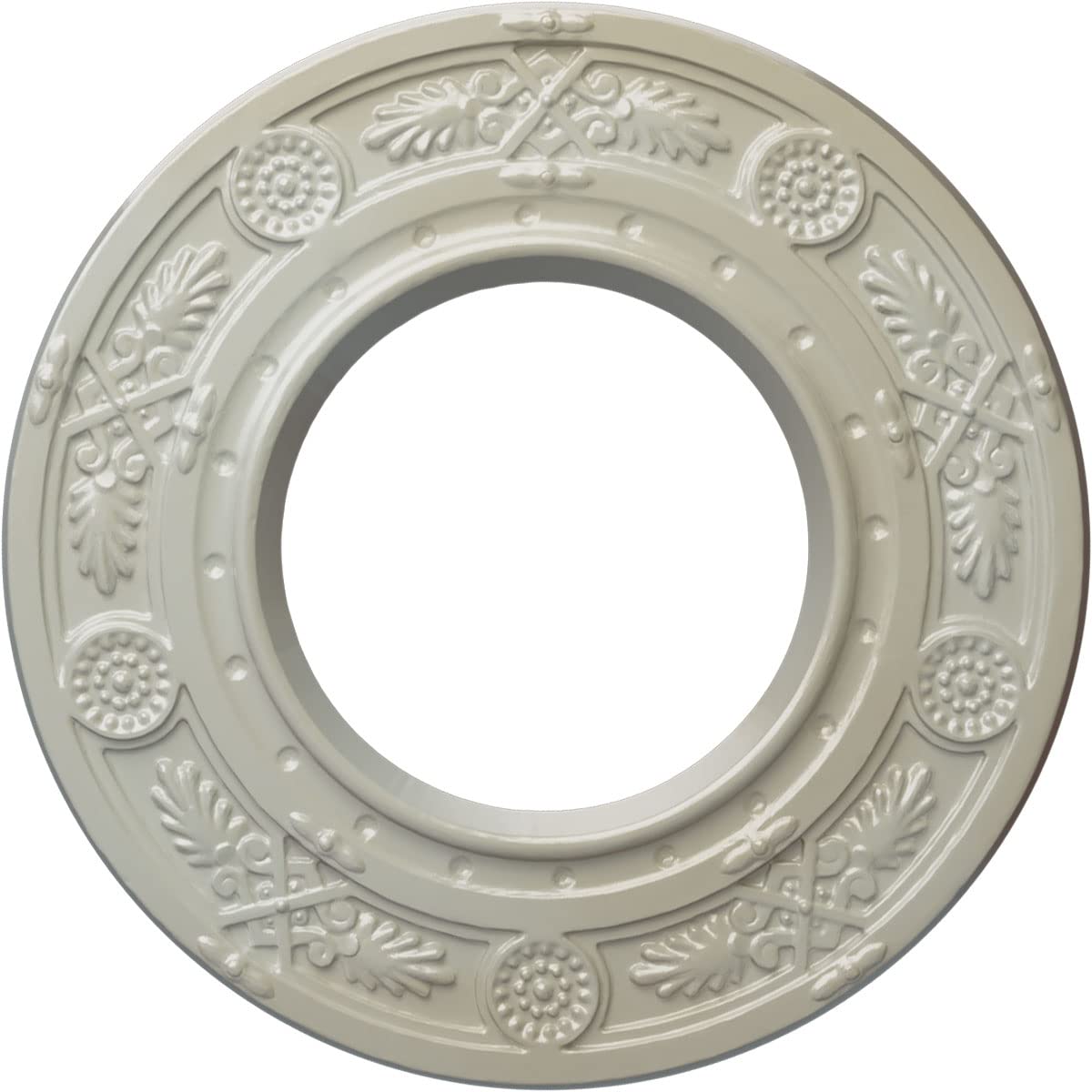 Ekena Millwork 8"OD x 3 7/8"ID x 1/2"P Daniela Fits Canopies up to 3 7/8" Ceiling Medallion, Ultra Pure White Crackle — Amazon image 27