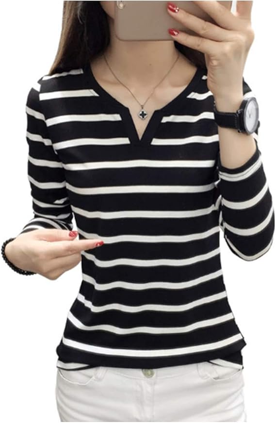Amazon ジーティアモ ボーダー 長袖 T シャツ レディース ストライプ ロンt カットソー プルオーバー Tシャツ カットソー 通販