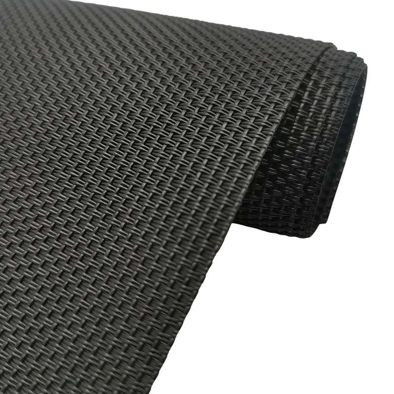 Tela impermeable Teslin PVC transpirable para bricolaje, para sillón reclinable de playa, oficina, tela para exterior (Negro, 2.0Mx1.7M)