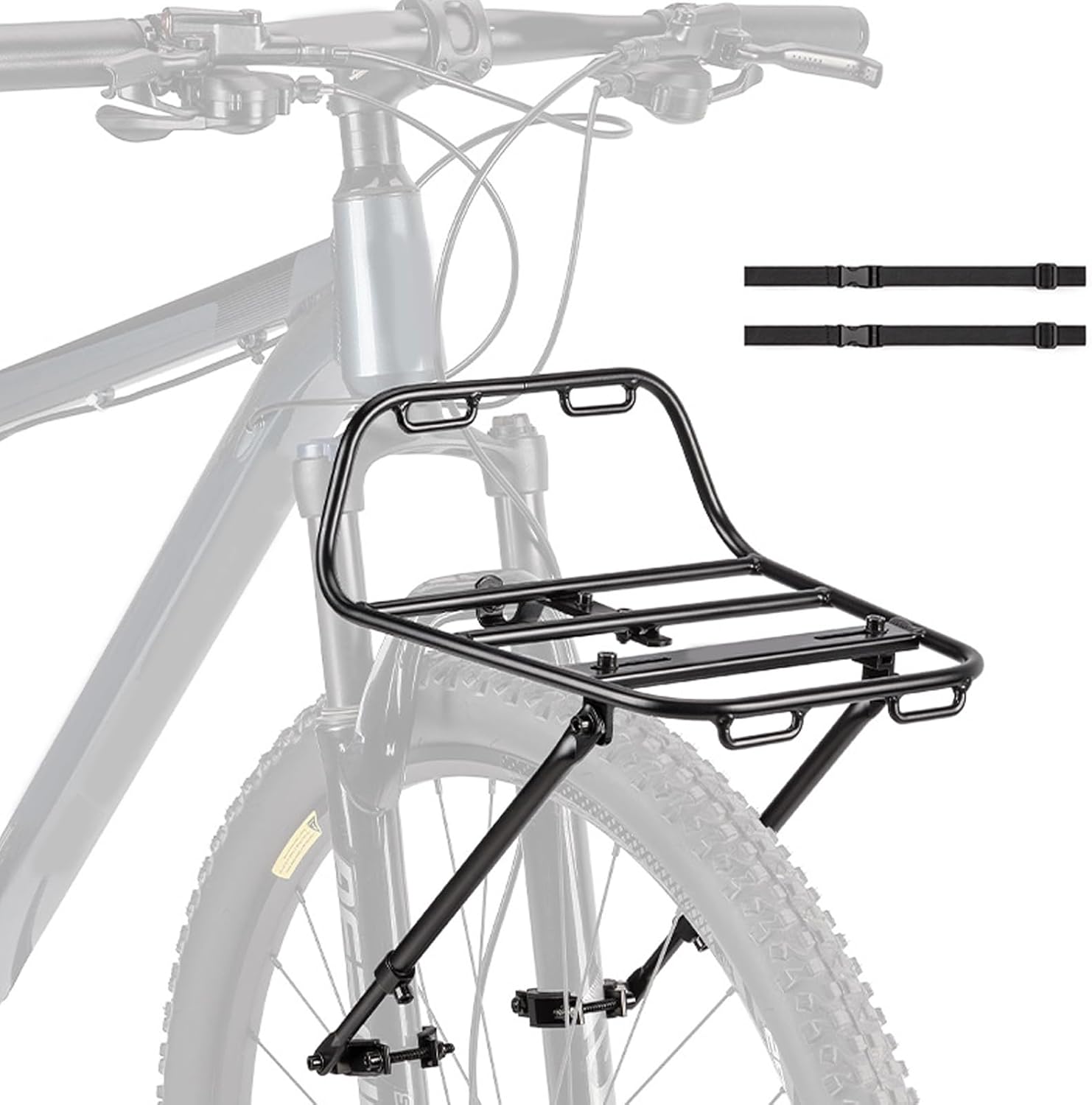 Mountain Bicycles Front Rack 10KG Alloy Cargo Carrier, Travel Pannier Shelf for Long Distance Cycling Mountain Bikes Front Rack