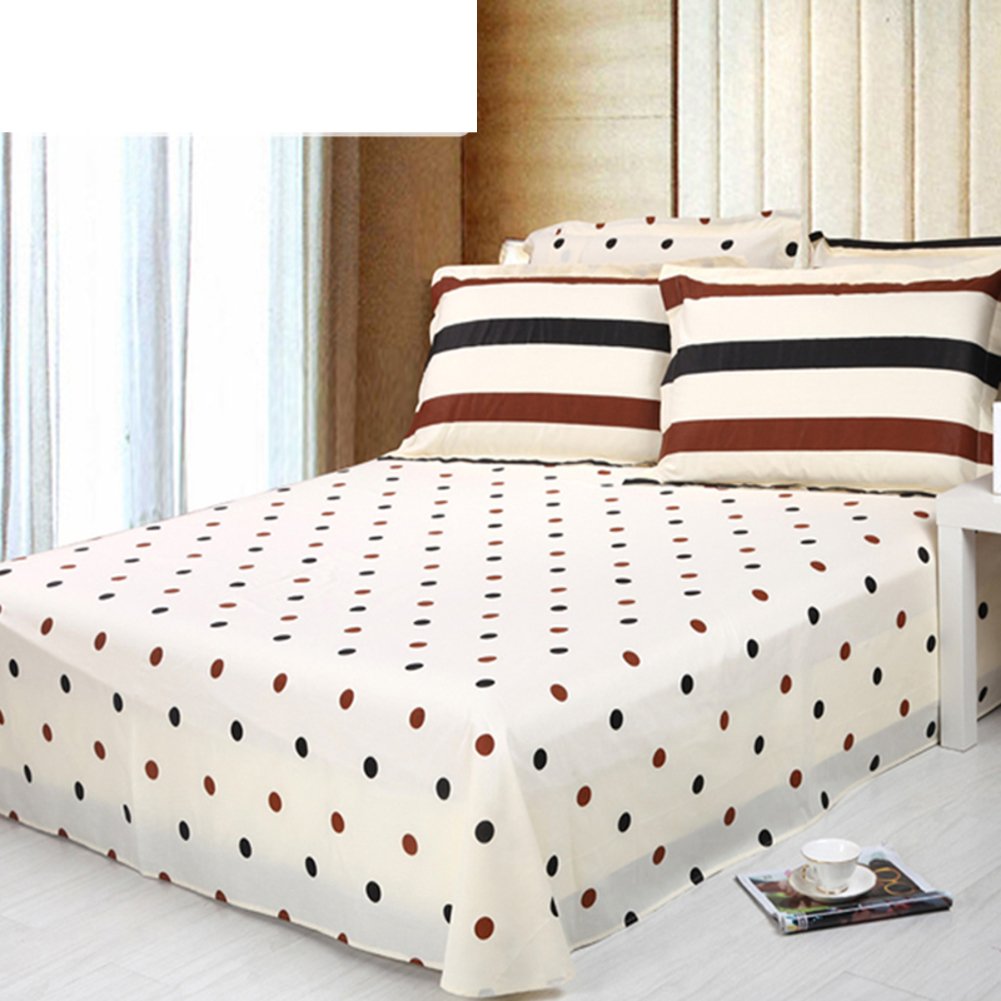 Drap double en coton sergé et lin Pastorale imprimé feuilles 230x270cm