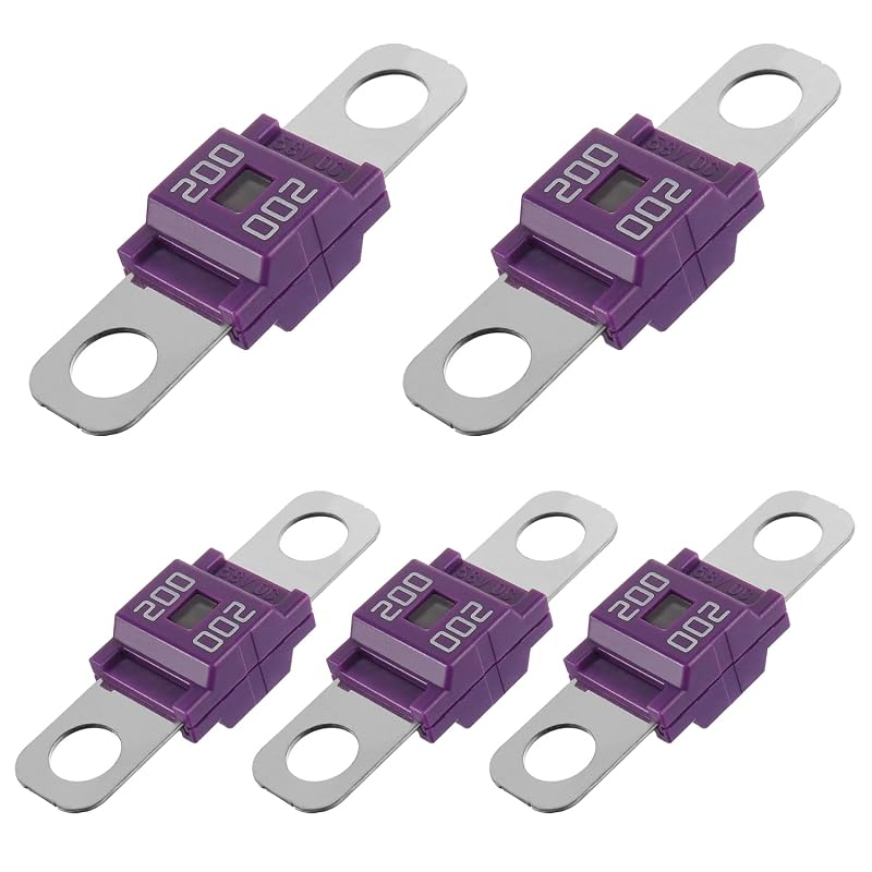Fusível MIDI/AMI BOJACK 200 A com fixação por parafuso para veículos – Pacote com 5