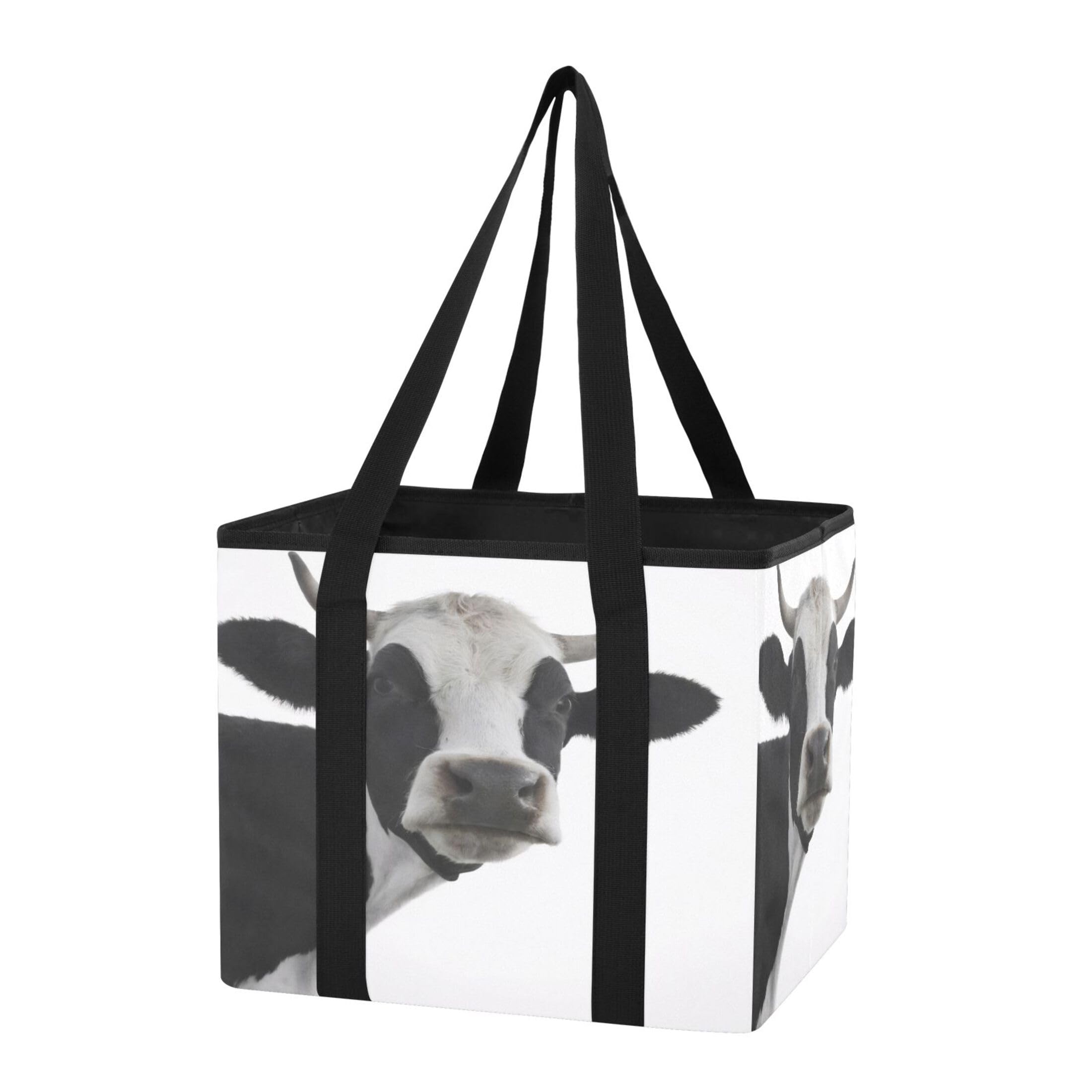 Kutsu Car Trunk Organizer Milk Cow Collapsible Storage Organizers Oxford Car Storage Bin with Reinforced Handles, Non-slip Universal Fit SUV Truck Van, 1 Pack