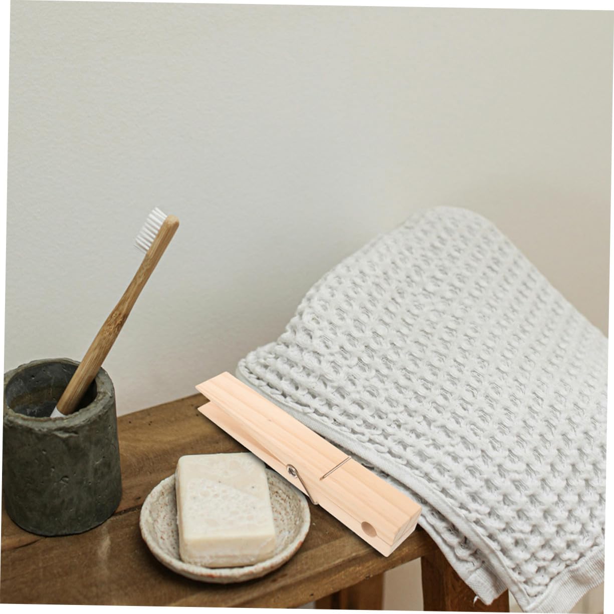 POPETPOP 2pezzi Mollette Gigante in Legno per Asciugamani Mollette di Sfuse per Stendere i Panni per Sacchetti Alimentari per Foto e Decorazioni Fai da Te per Bagno o Lavanderia