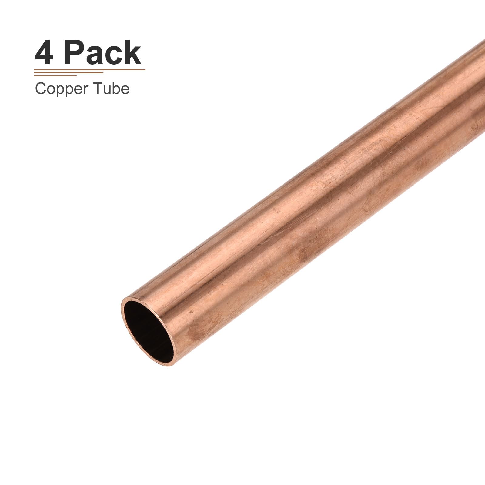 DTGN 20mm x 1mm x 200mm(ODxParoi TxL) Cuivre Tube - 4Paquet - Bonne pour Machines Équipement Bricolage Décoratif Cadre - Rond Métal Tube