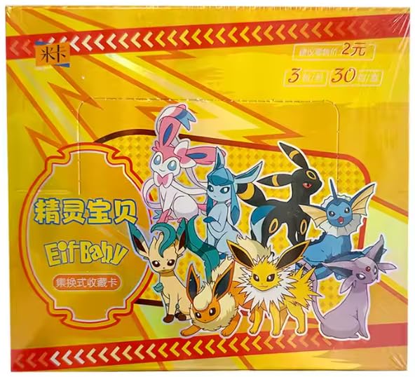 Eif Baby Booster Box 30 Packs Chinese Version Collector Cards with Display Box Pokemon Fans