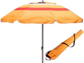 Panarea Aluminium Beach Umbrella with Fireplace Anti-Wind Ultra Light – Orange
