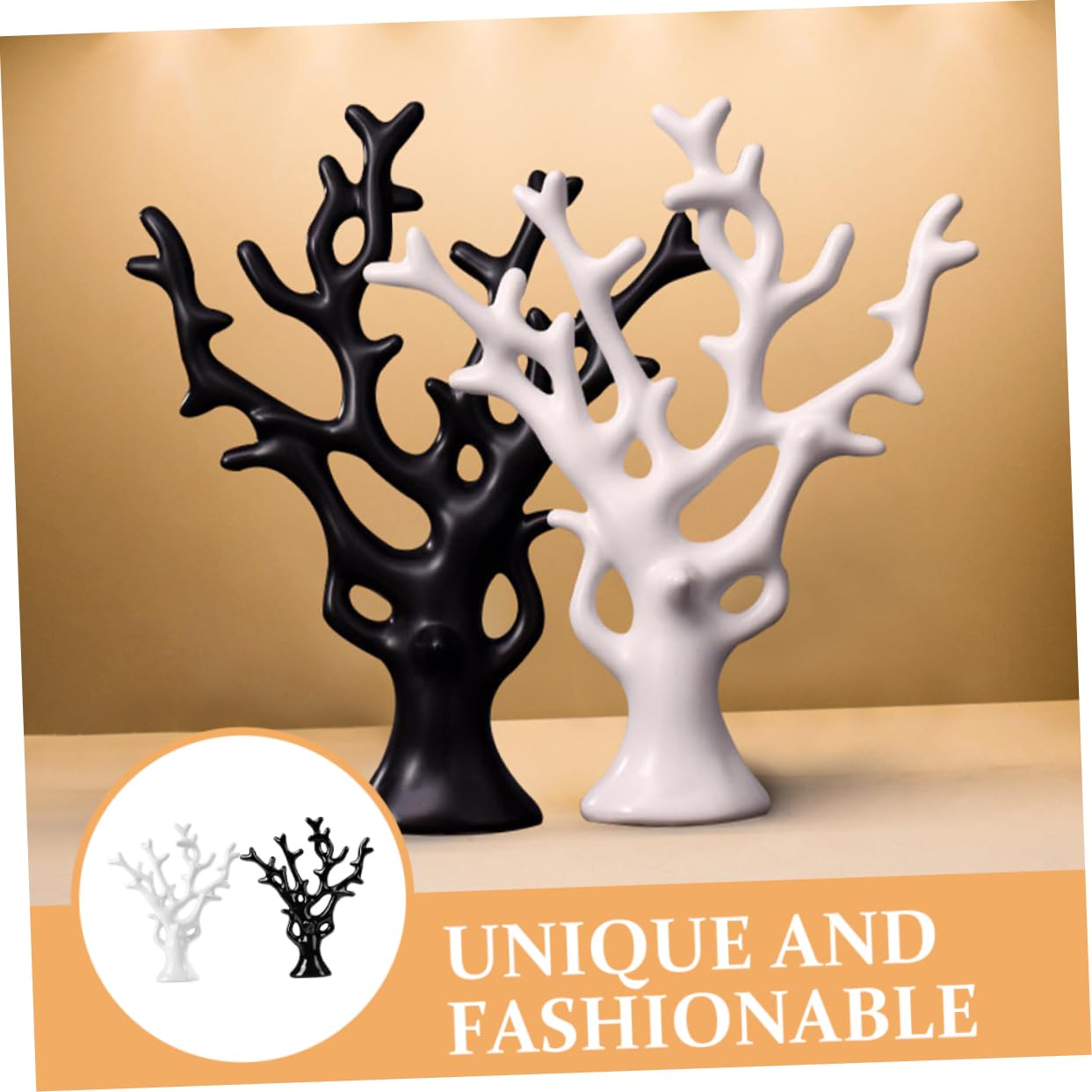 Cabilock Statua Albero Corallo in Ceramica per Decorazioni Casa, Design Unico e Stile Chic, Piccolo Soprammobile Pratico e Robusto per Tavolo e Soggiorno