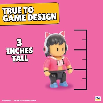 Stumble Guys Series 3 Mini Articulated Action Figures 6-Pack Box - Golden Sensei, Luchador Valkyrie, Gamer Gina, Watermelon Guy, Captain Diamonhart, and One Surprise Mystery Figure!