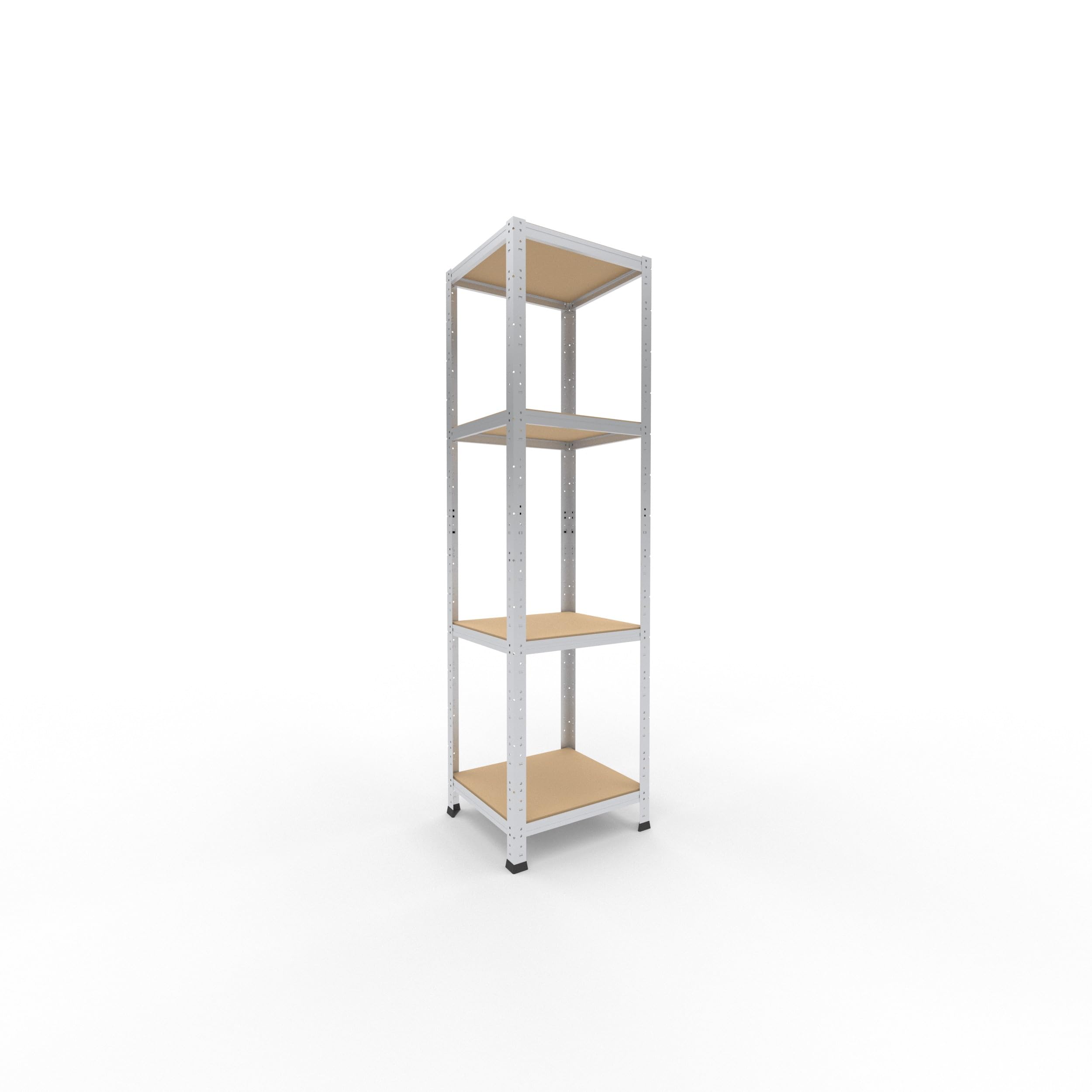 shelfplaza Home 180x50x45cm Schwerlastregal verzinkt mit 4 Böden x 175kg | Kellerregal · Lagerregal · Metallregal · Regale für Kellerraum · Steckregal · Abstellraum Regal