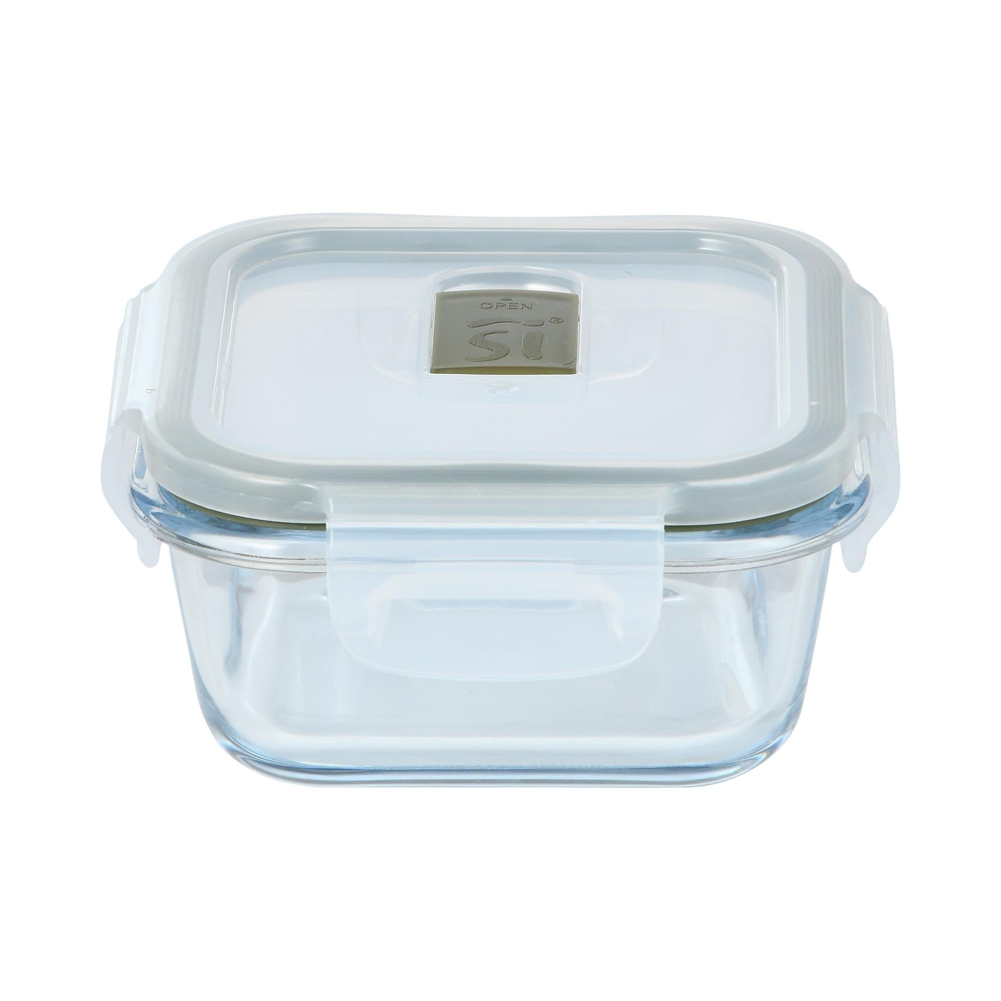 San Ignacio EXPERT Juego de 4 Herméticos Transparentes (320ml + 520ml + 800ml + 950ml) en Vidrio de borosilicato con tapa hermética EXPERT