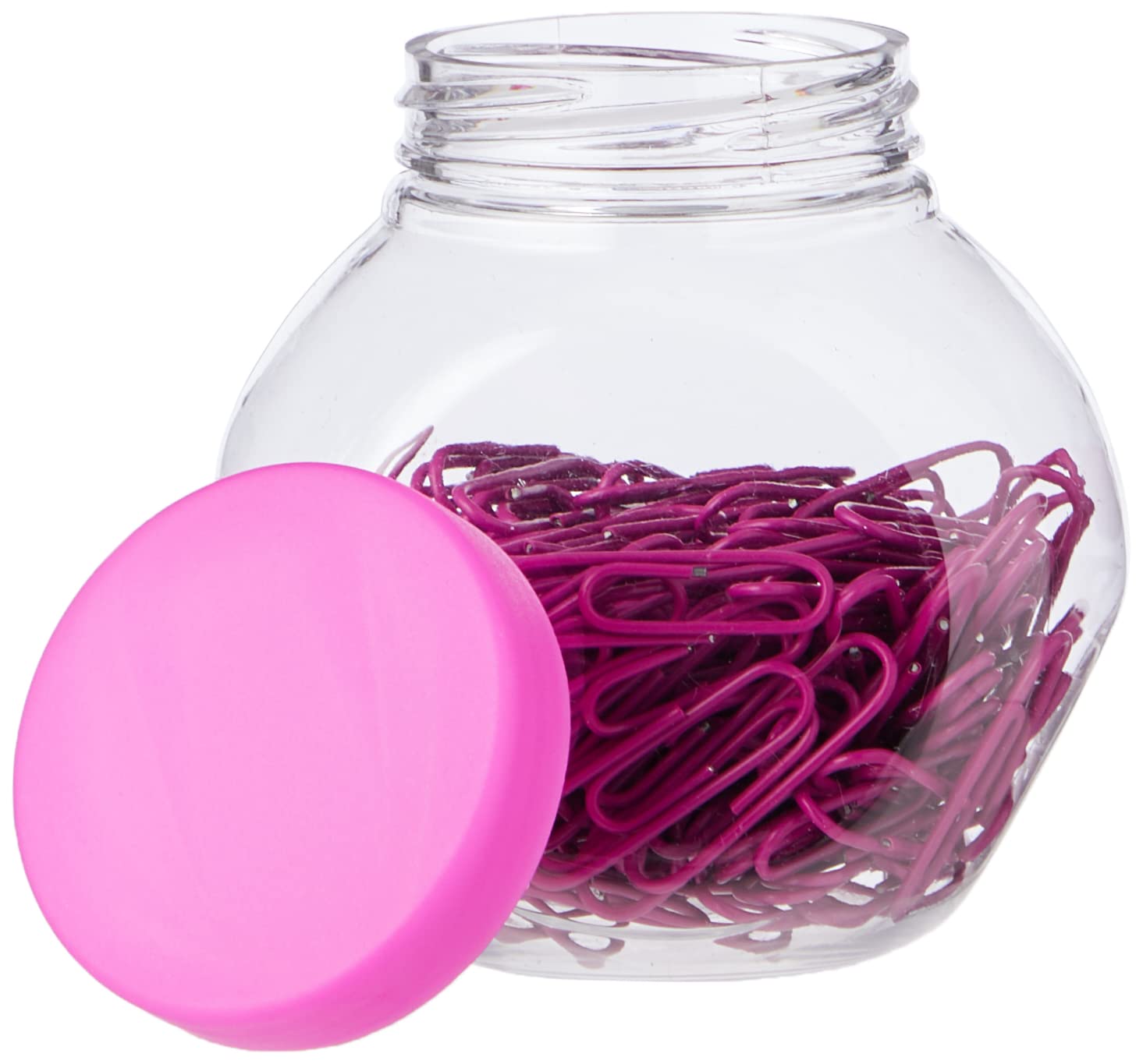 eBuyGB 1292238 27 mm 200 bunte Kunststoff beschichtetes Metall Papier Clip in Candy Box – Pink