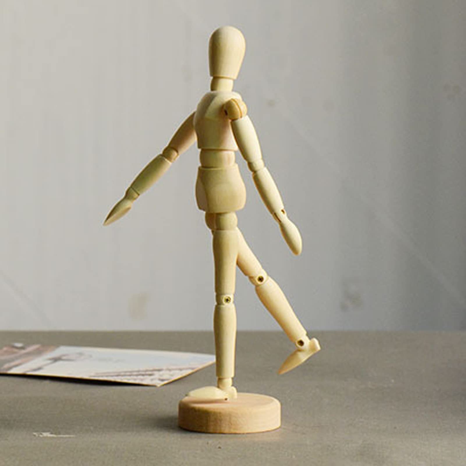 Manichino di Legno da 15cm, Uomo Modello Articolato per Arte
