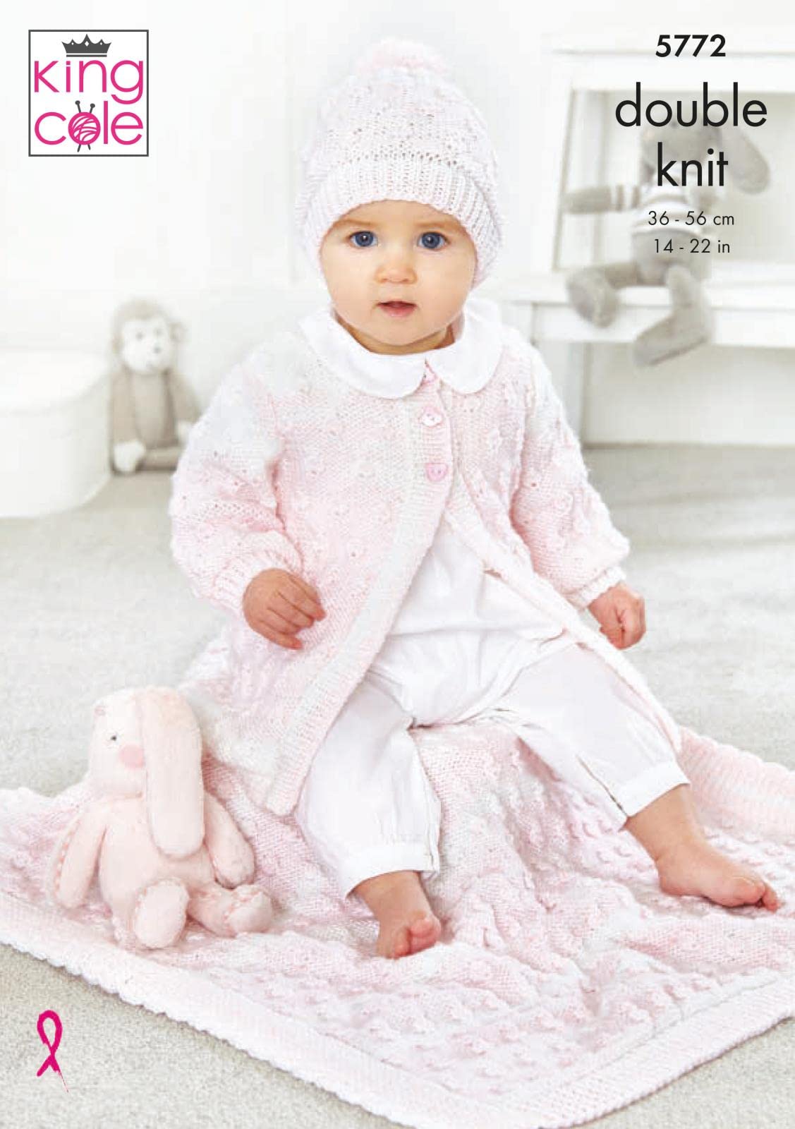 Cardigan, Hat and Blanket in King Cole Baby Pure DK (5772)