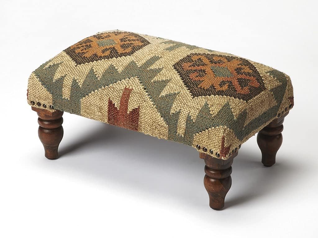 10 x 20 x 12 in. Multi Color Southwest Mountain Lodge Foot Stool