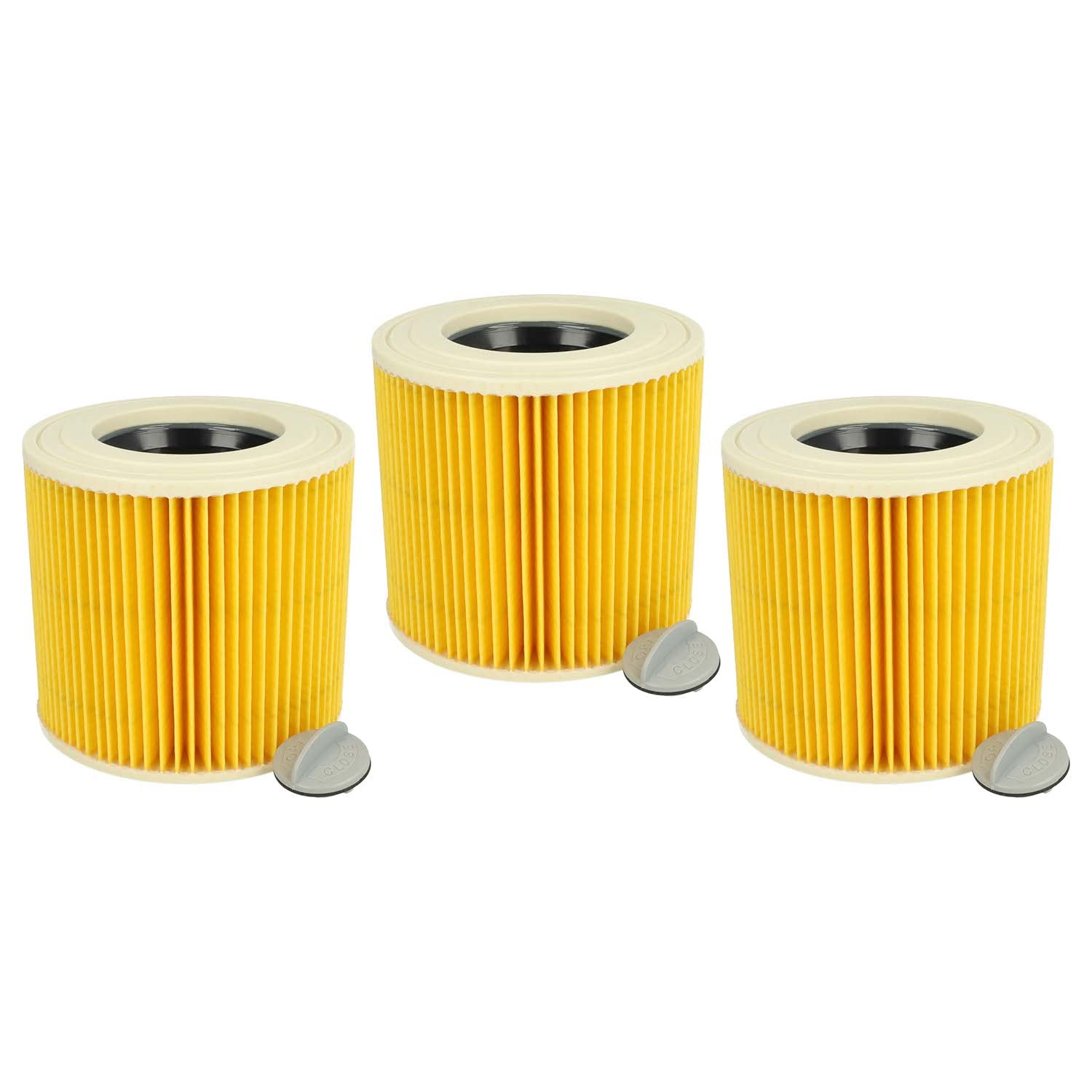 Vhbw 3 Filtri A Pieghe Piatte Per Kärcher NT 27/1 ME, NT 48/1 TE Professional - Marrone