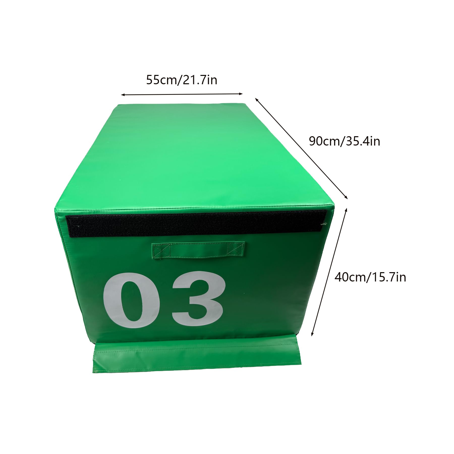 BoîTe De Saut PlioméTrique Pour Adultes, BoîTe D'Exercice Empilable AntidéRapante En Mousse Haute Densité Souple Avec PoignéE De Transport, Pour L'EntraîNement(Size:90*55*40cm(35.4*21.7*15.7in))