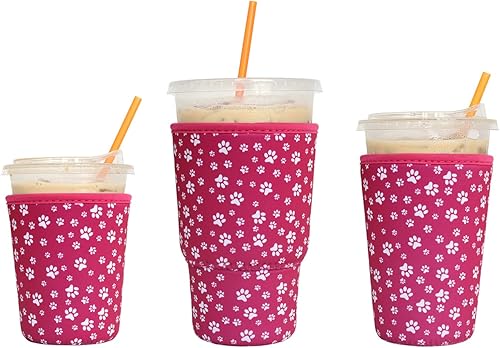 Pack de 3 mangas reutilizables para café helado, funda aislante LOVAC para bebidas frías, soporte de taza de neopreno para café Starbucks, café disponible en Yaxa Peru