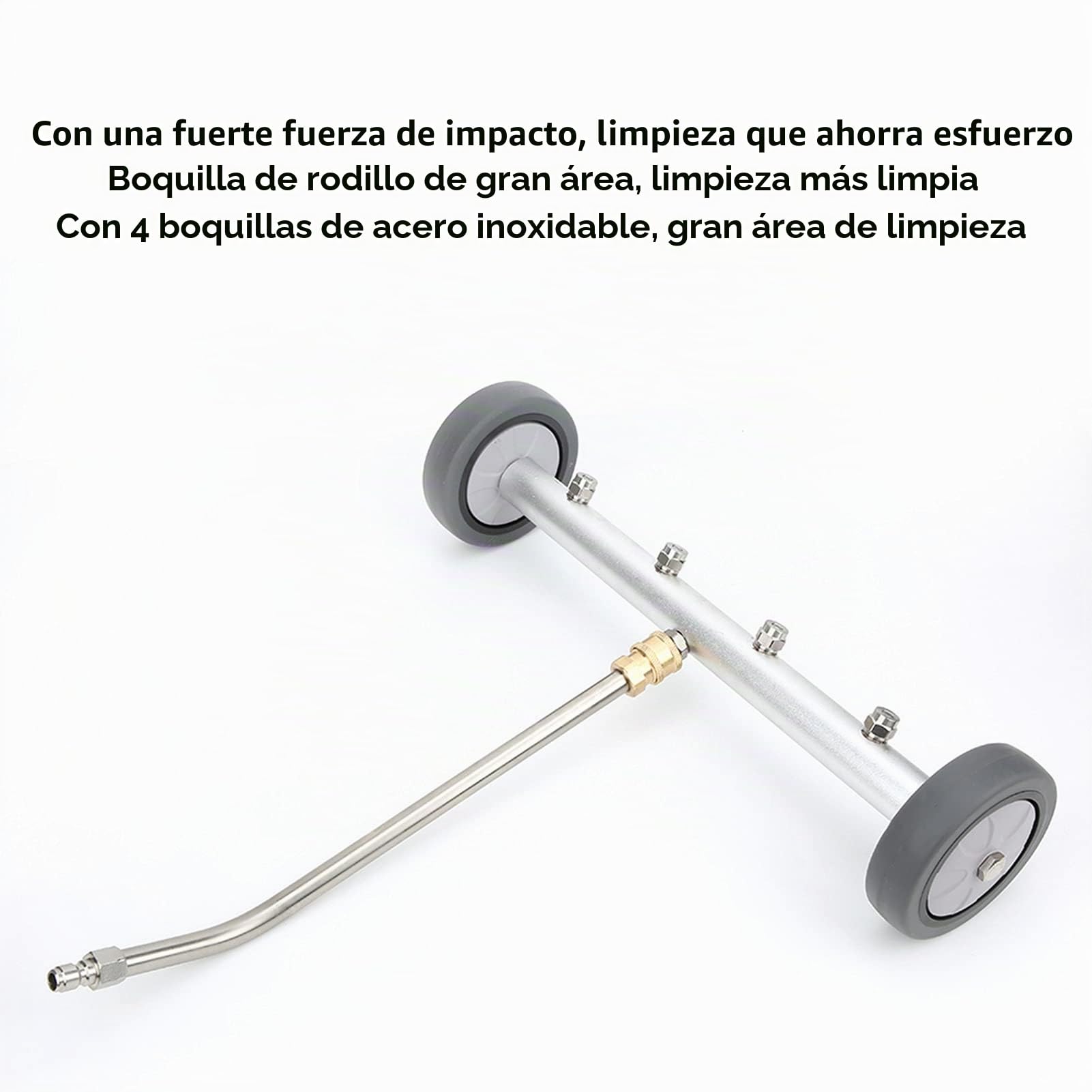 Limpiador de Tren de rodaje Limpiador de Alta presión, Limpiador de Agua de Doble función Escoba de 15.7 Pulgadas, Accesorios de Limpieza a presión, 4 boquillas con 2 Varilla de Boquilla, 4000 PSI