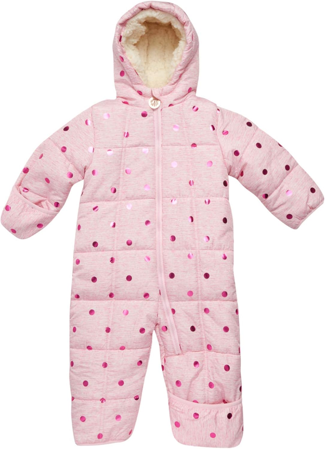 DKNY Baby Girls' Pram Jumpsuit Quilted Polar Fleece Lined