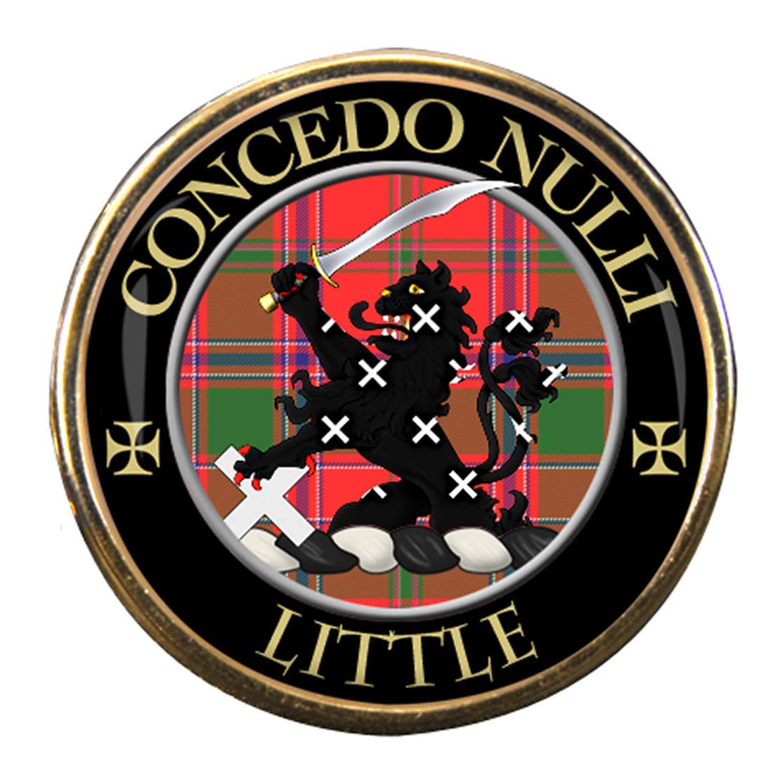 Family-Crests.com Men's Gold Little Scottish Clan Pin Badge