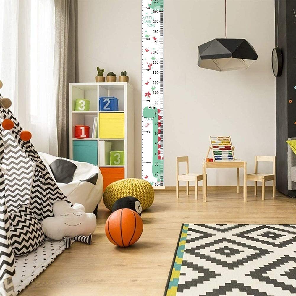 Miarka wzrostu dzieci, Miarka wzrostu do powieszenia na ścianie, Dekoracja ścienna, Miarka wzrostu, Wisząca miarka pomiarowa, Zdejmowana linijka, Dziecięca płócienna miarka wzrostu
