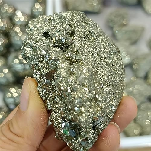Pirita piedra bruta cristal natural de 400-450g para decoración 7