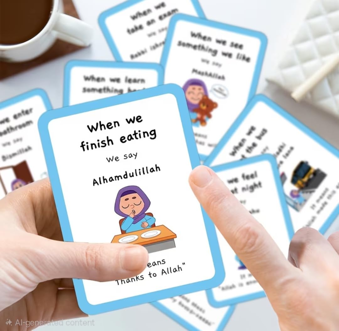 Islamic Dua Cards For Kids - With Transliteration