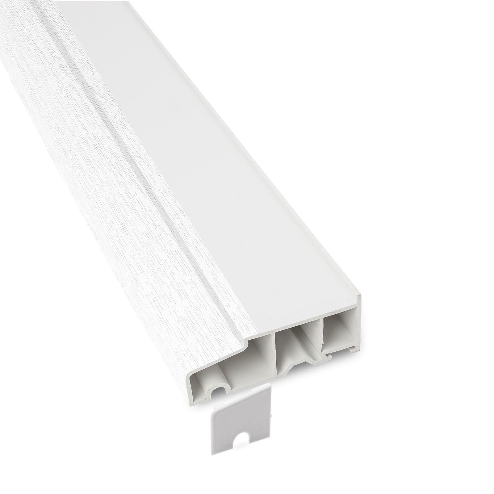 Truly Pvc Limited White Ash / White 85Mm Stub Upvc Window Sill (With End Caps) - Ash/White, 1.35M