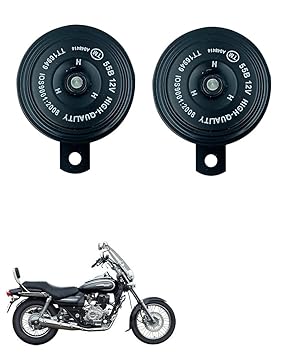 Znee Smart Motorcycle Horn Loud Sound Waterproof 12V 110DB (Set of 2) for Bajaj Avenger 220 DTS-i