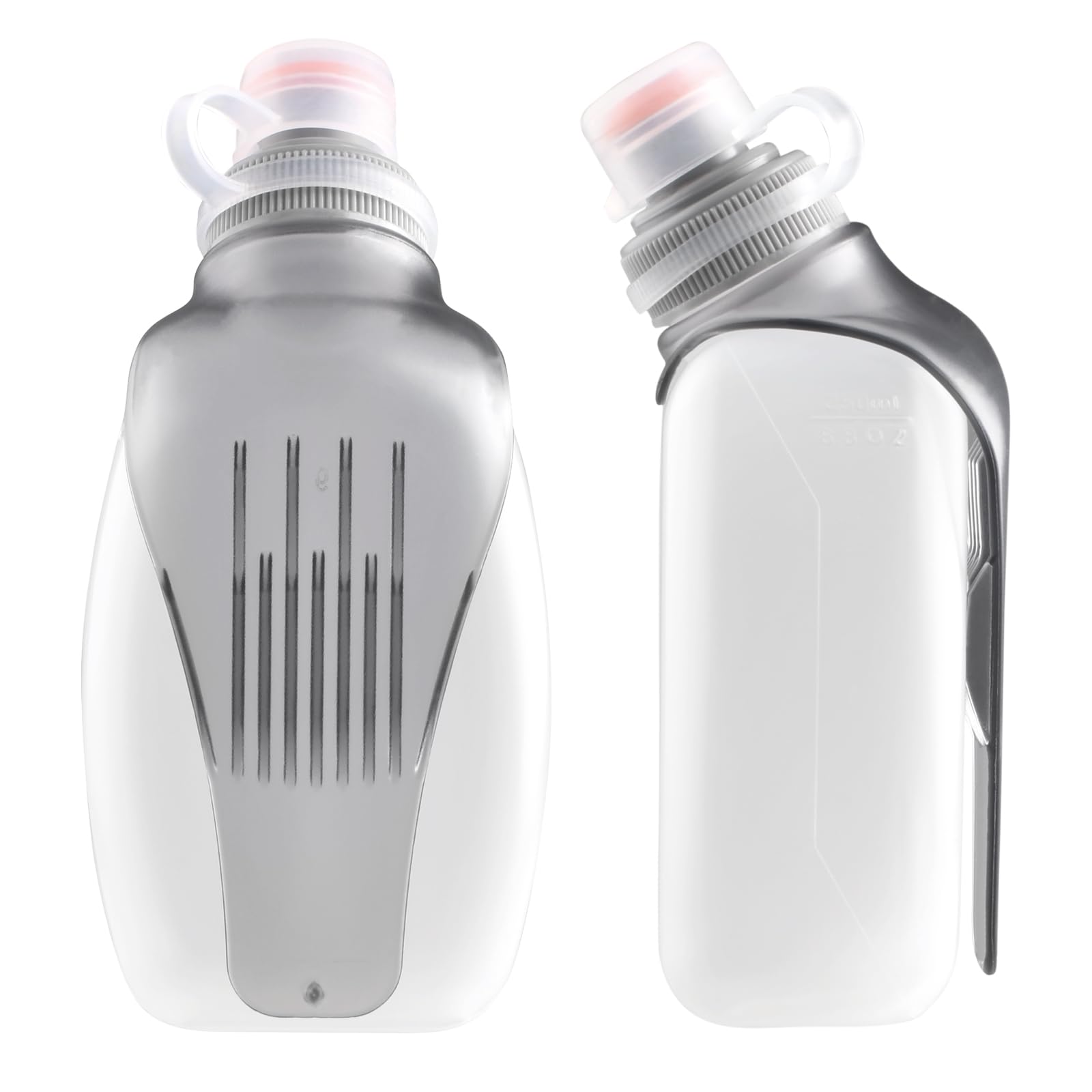 TRIWONDER Running Water Bottle Leakproof Small Hydration Flask for Sports Hiking Cycling, Fits Vest Pack Belt (250ml - 1 Pcs with Clip, Lid)