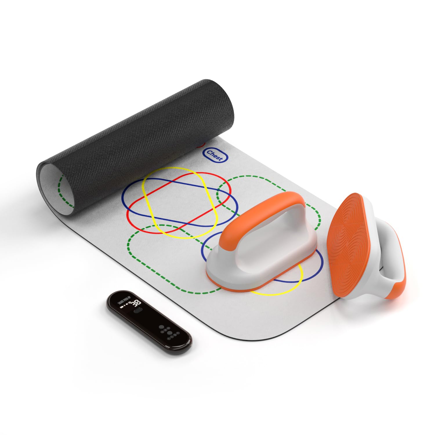 Tapete inteligente con tablero de realce con mostrador y asas, revoluciona tu entrenamiento en casa, portátil, plegable y profesio