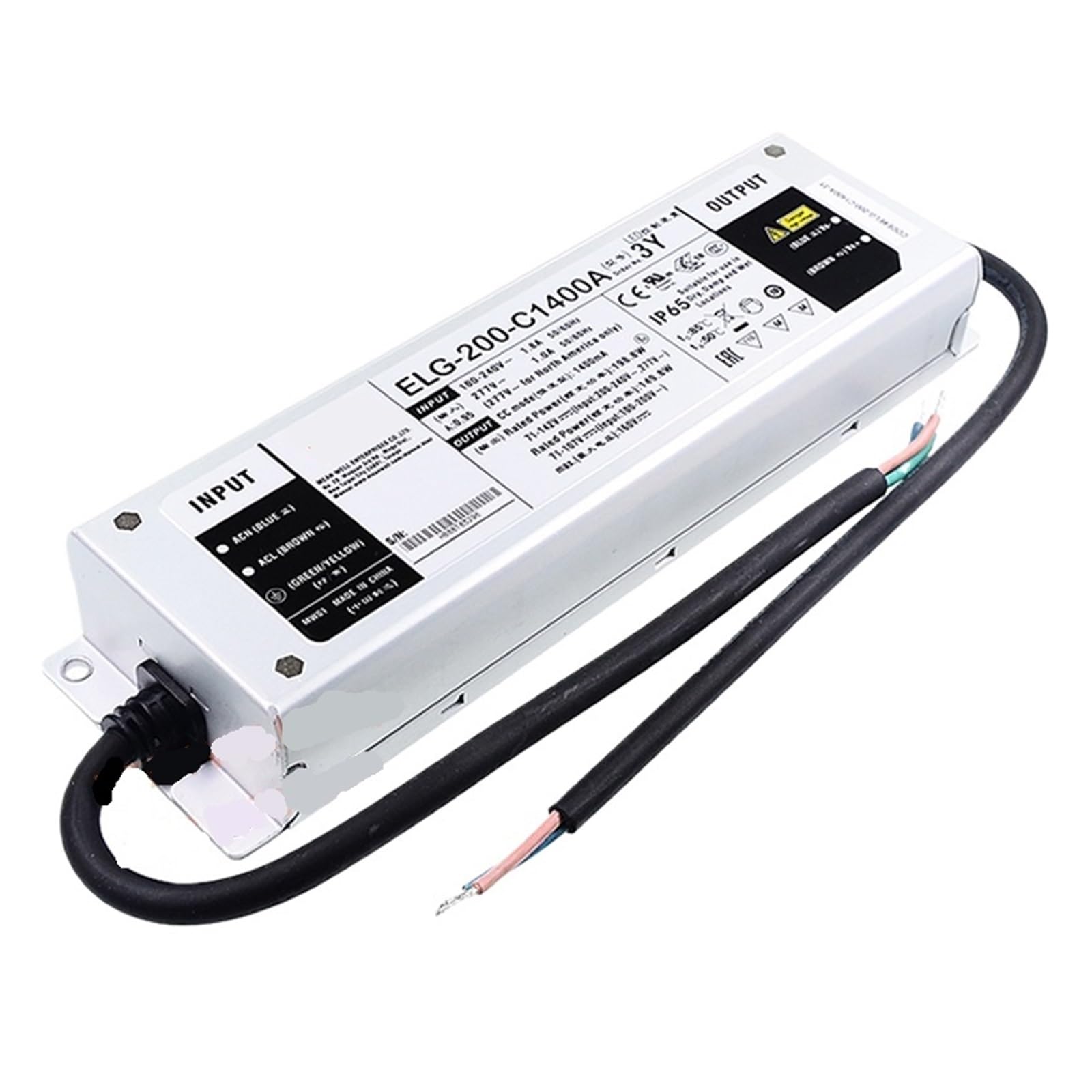 ANERTQUIH 105~150W Constant Current Mode Driver Waterproof Switching Power Supply ELG-200-C700A-3Y C1400A-3Y