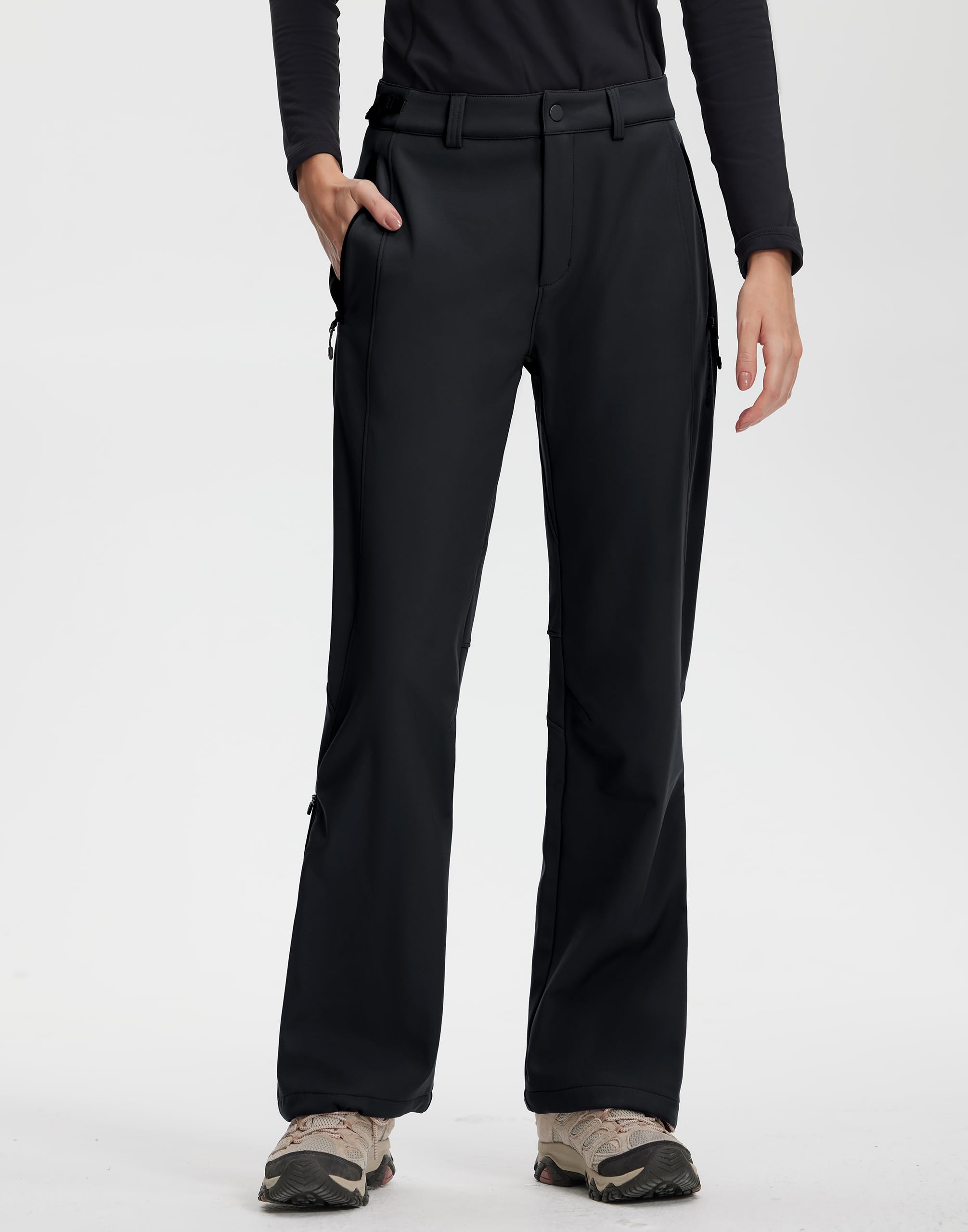 Pioneer Camp Damen Skihose Outdoorhose Wasserdicht Winddichte Softshellhose Warme Gefütterte Trekkinghose Winter Thermohose Wanderhose