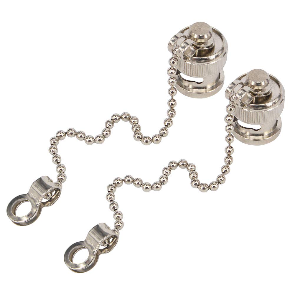 Boobrie BNC Dust Caps With Chains - Waterproof Protective Covers For BNC Female Connectors (10 Pack)