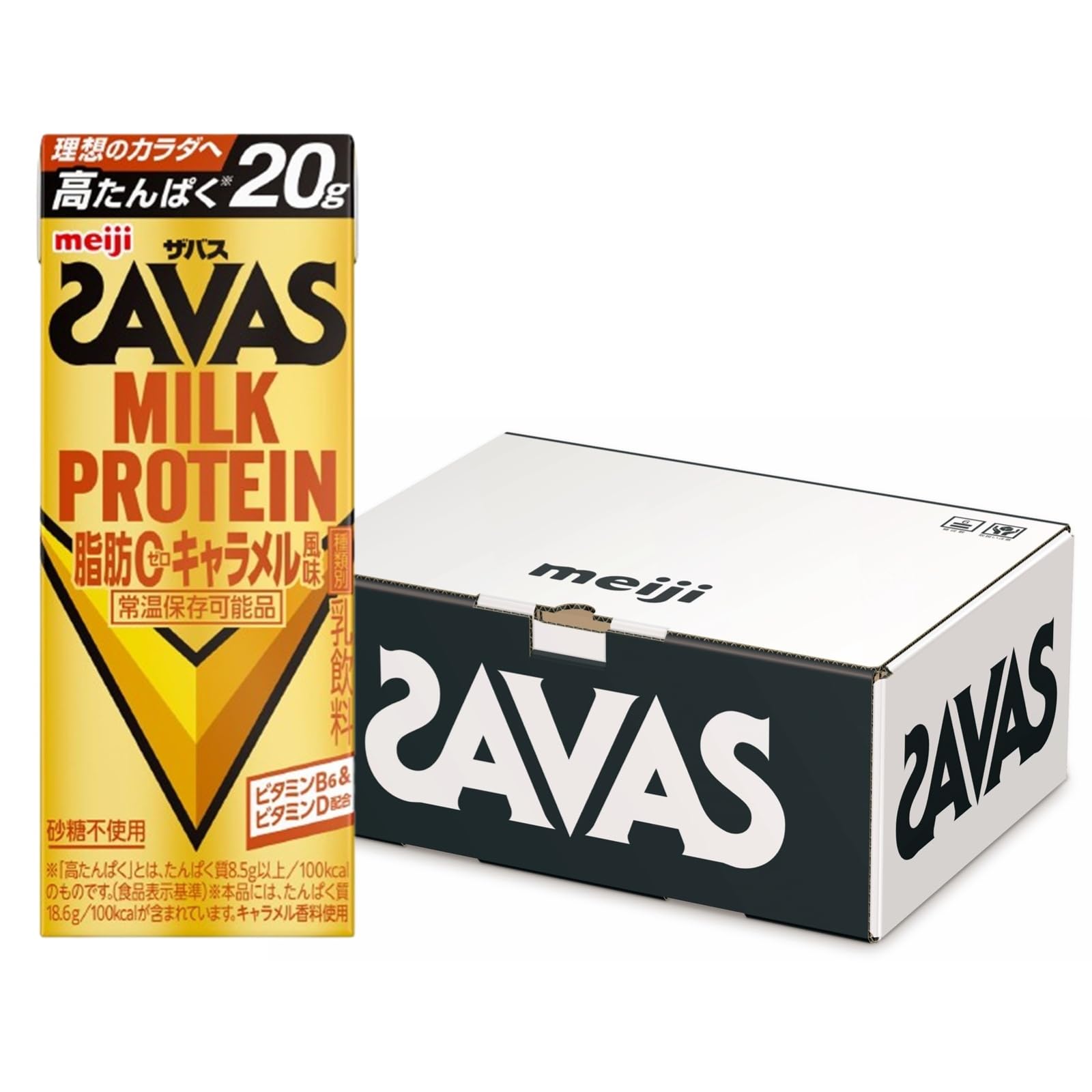 Amazon | SAVAS(ザバス) MILK PROTEIN 脂肪0 キャラメル風味 200ml×30