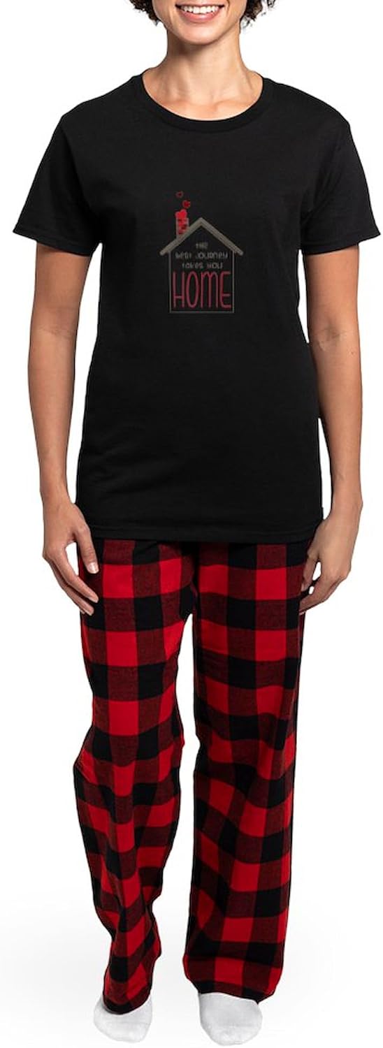 CafePress The Best Journey Take You Pajamas Womens Novelty PJ Sleepwear